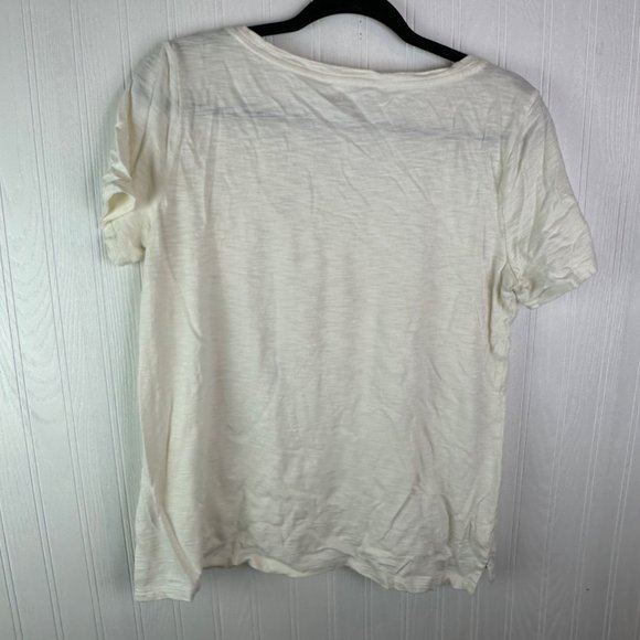 Talbots Cream Flamingo short sleeve t-shirt‎ size Medium - Picture 2 of 4